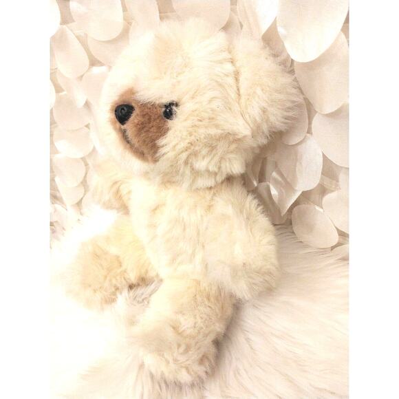14" Baby Polor Teddy Bear Ivory Plush Stuffed Toy Adorable Face Cuddly Soft - Picture 3 of 13